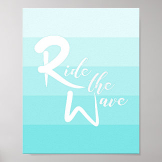 Poster Promenez-Vous Dans L'Art Du Mur Des Vagues