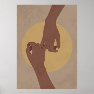Poster Promesse Pinky à la boho, art africain américain.