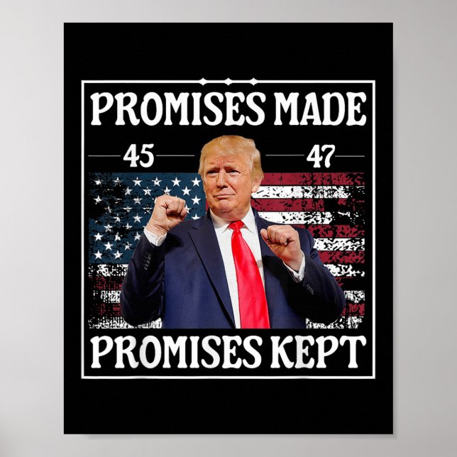 Poster Promesses faites gardées par Trump (Devant)