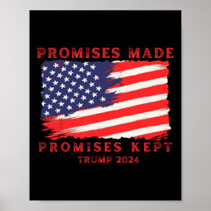 Poster Promesses faites Maintes élections Trump 2024