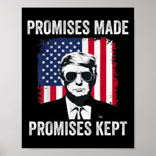 Poster Promesses faites Promesses tenues Président Donald