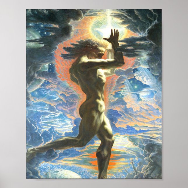 Poster Prometheus By Jean Delville 1907 (Devant)
