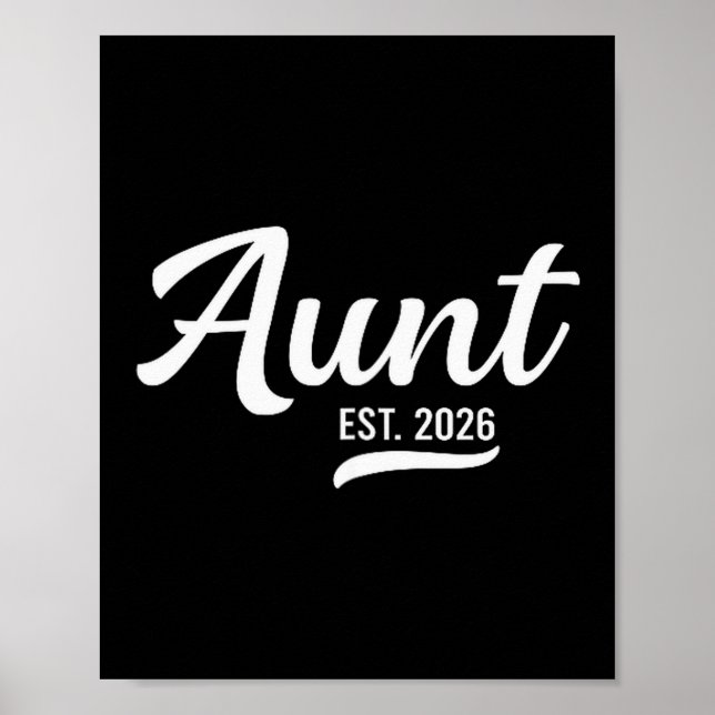 Poster Promoted To Aunt Est. 2026 Auntie 2026 Loading New (Devant)