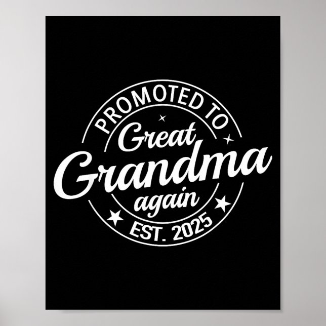 Poster Promoted To Great Grandma Again 2025 Pregnancy Bab (Devant)