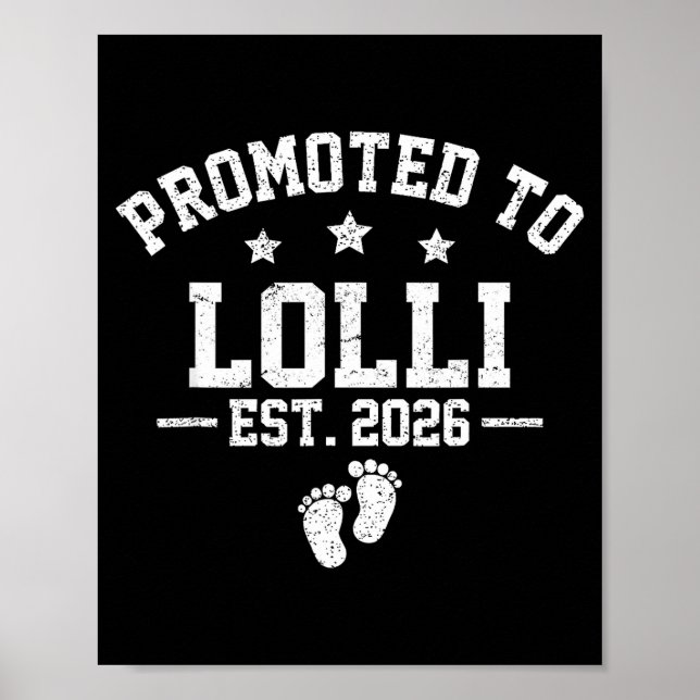 Poster Promoted To Lolli Est 2026 Baby Announcement  (Devant)