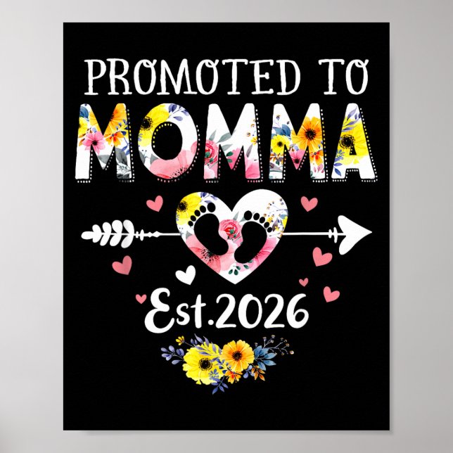 Poster Promoted To Momma 2026 First Time New Grandma Preg (Devant)