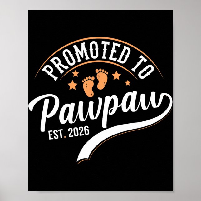 Poster Promoted To Pawpaw 2026 - First Time Father's Day  (Devant)