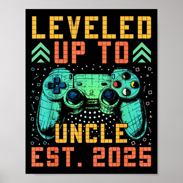 Poster Promoted To Uncle 2025 Leveled Up To Uncle Est 202 (Devant)