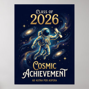 Poster Promotion 2026 Réussite Cosmique Diplômés