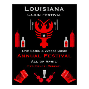 Poster Promotion de l'événement du Festival cajun et créo