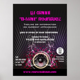 Poster promotionnel du présentateur DJ