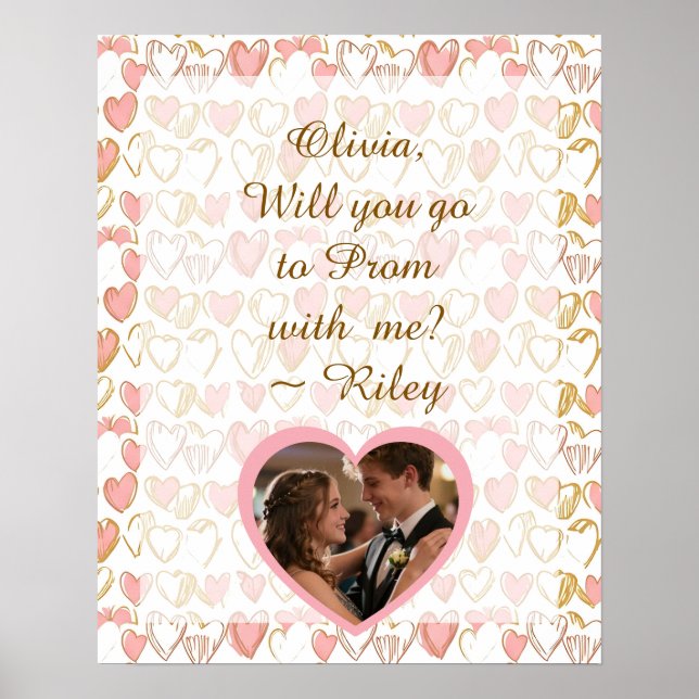 Poster Promposal | Go to Prom with Me Question Photo (Devant)