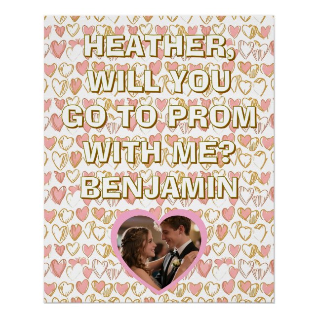 Poster Promposal | Go to Prom with Me Question Photo (Devant)