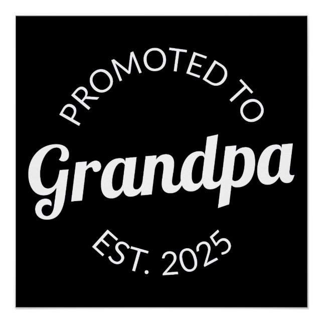 Poster Promu À Grand-Père Est. 2025 I (Devant)
