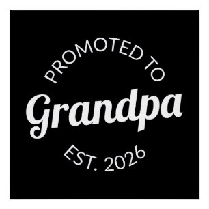 Poster Promu À Grand-Père Est. 2026 I