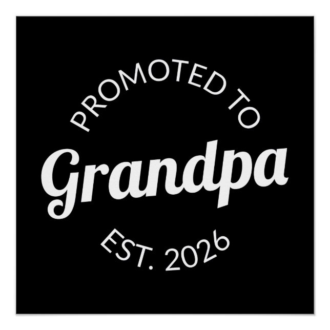 Poster Promu À Grand-Père Est. 2026 I (Devant)