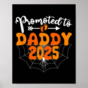 Poster Promu À Papa 2025 Halloween Grossesse Announc