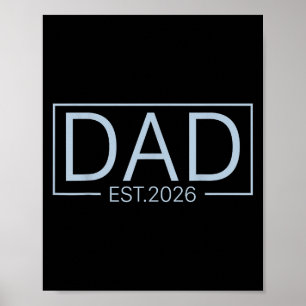 Poster Promu À Papa Est 2026 Pour Nouveau Papa Garçon Béb