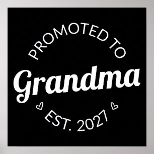 Poster Promue Grand-mère dès 2027 Nouvelle Mamie Je