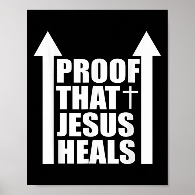 Poster Proof That Jesus Heals - I Am Healed - Christian  (Devant)