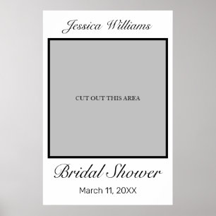 Poster Prop photo minimaliste de Fête des mariées blanche