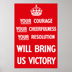 Poster Propagande de 2ÈME GUERRE MONDIALE britannique