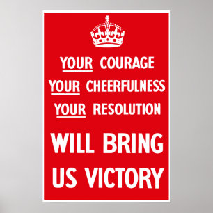 Poster Propagande de 2ÈME GUERRE MONDIALE britannique — F