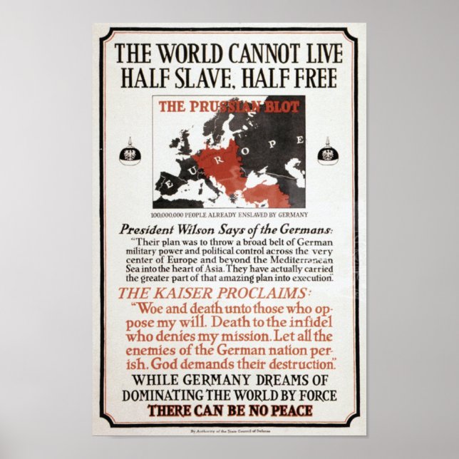 Poster Propagande de la Première Guerre mondiale (Devant)