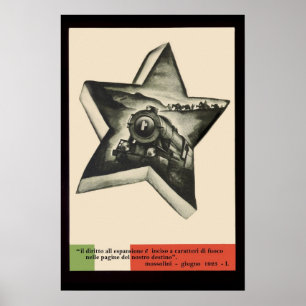 Poster Propagande de Mussolini