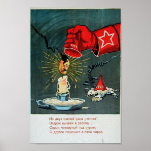 Poster Propagande soviétique contre le nazisme