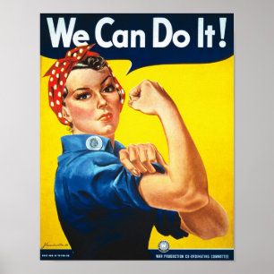 Poster Propagande Vintage Rosie Riveter