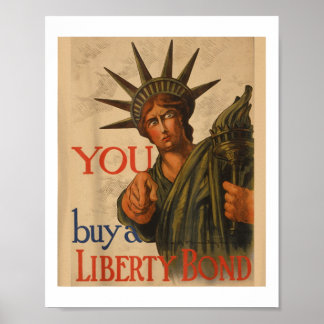 Poster Propagande Ww1 vintage Liberty Bond Usa Wor