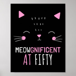 Poster Propriétaire de chats 50e anniversaire Amoureux de