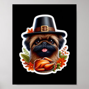 Poster Propriétaire de chien Griffon de Bruxelles de Than
