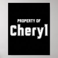 Propriété de Cheryl Cadeaux drôles de célibataire 