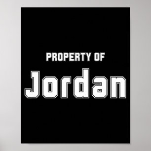 Poster Propriété De Jordan Funny Bachelorette Cadeaux Pou