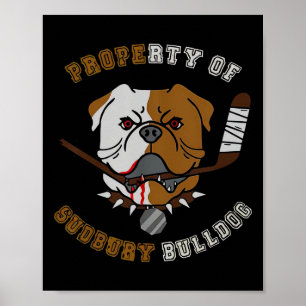 Poster Propriété des Sudbury Bulldog Hockey pour hommes f