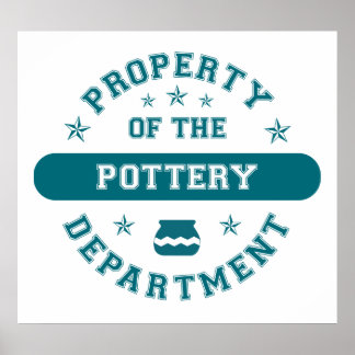 Poster Propriété du Département de la poterie