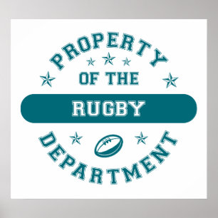 Poster Propriété du département du Rugby