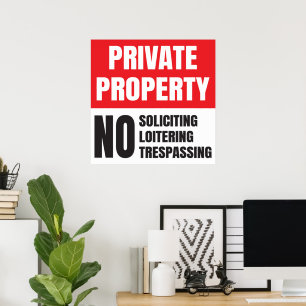 Poster Propriété privée Pas de sollicitation