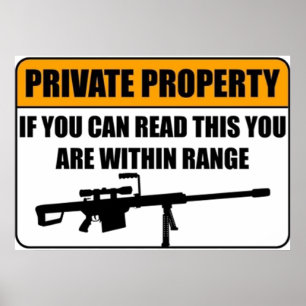 Poster Propriété Privée - Si Vous Pouvez Lire Ceci...