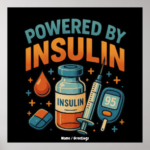 Poster Propulsé par Insuline Diabète Sensibilisation Cita