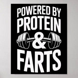 Poster Propulsé Par Protéine Et Les Pâtes De Bodybuilding