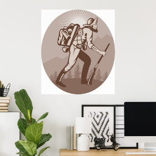 Poster Prospector Miner Randonnée