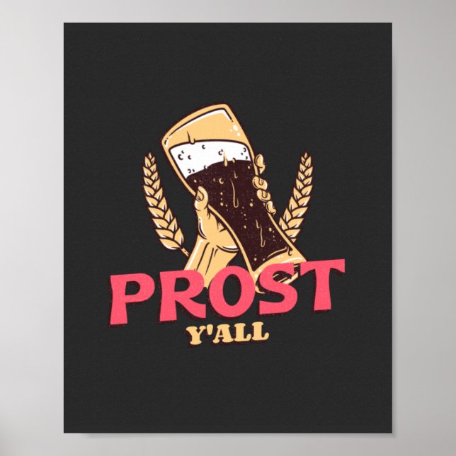 Poster Prost Y'all (Devant)