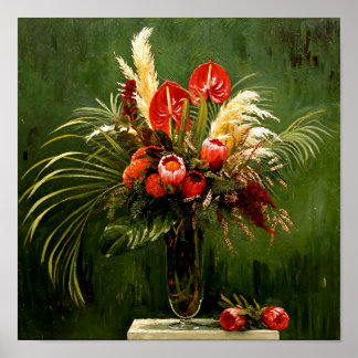 Poster Protea de Van Gogh et autres fleurs