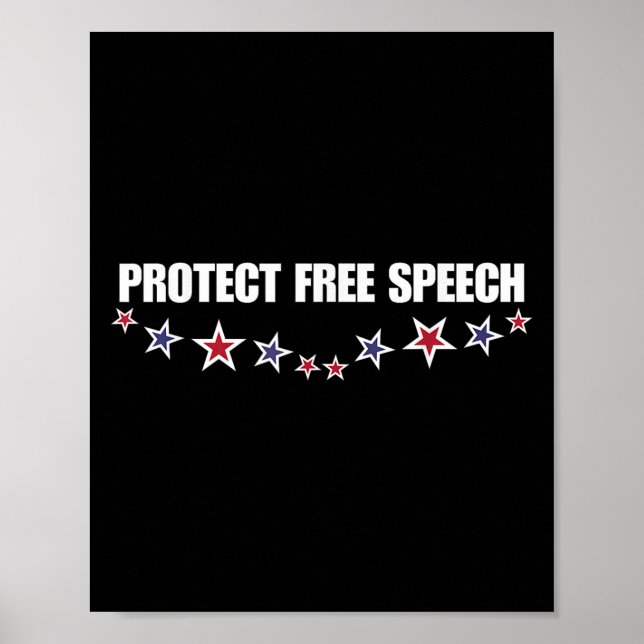 Poster Protect Speech Patriotic Men Women  (Devant)