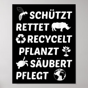 Poster Protection de l'environnement recyclé Protection d