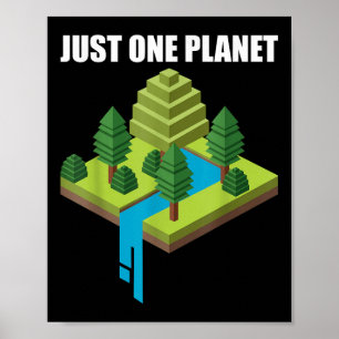 Poster Protection de l'environnement Rétro Juste Planète
