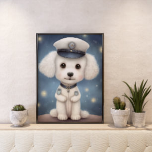 Poster Protéger et Servir : Poodle Policier en Service